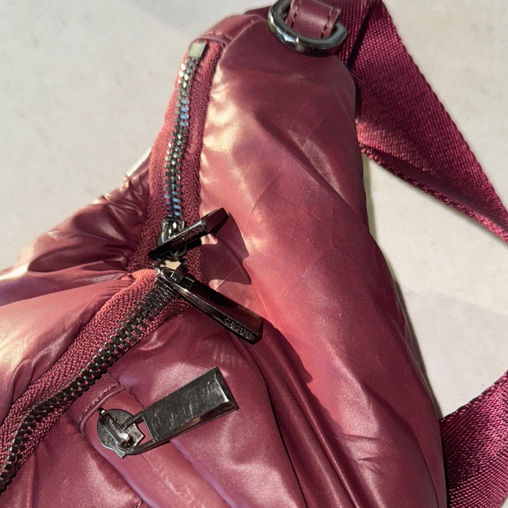Caraa Maroon Belt Bag with Zippered Pockets - Picture 12 of 12
